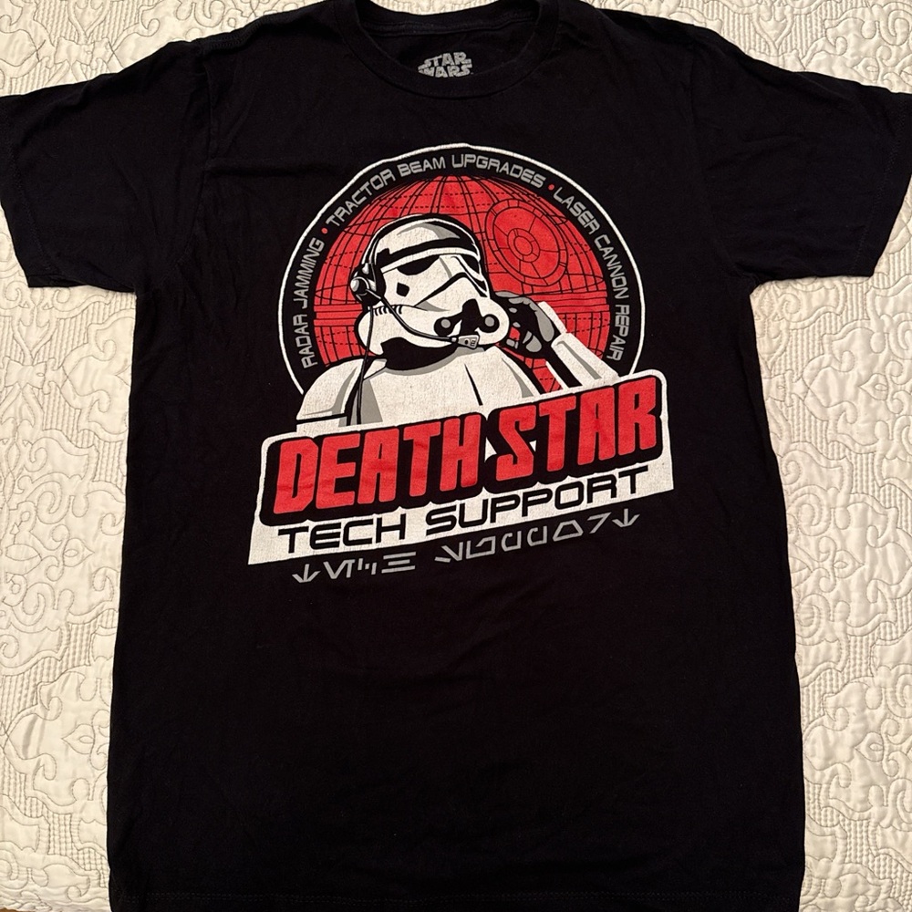 Star Wars Black T-Shirt with Red and White Stormtrooper Graphic